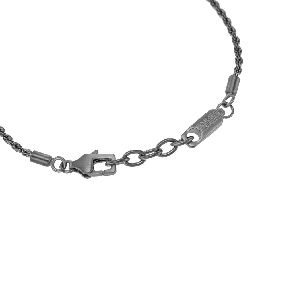 Emporio Armani Gunmetal And Stainless Steel Rondelle Bracelet - Image 3