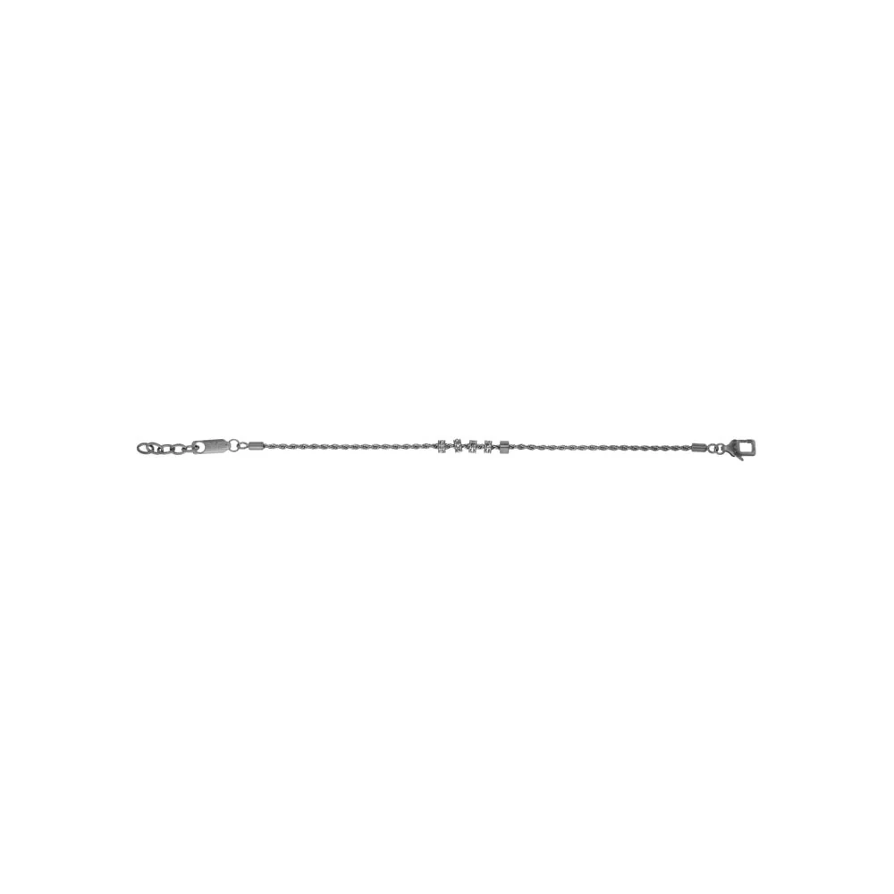 Emporio Armani Gunmetal And Stainless Steel Rondelle Bracelet - Image 4
