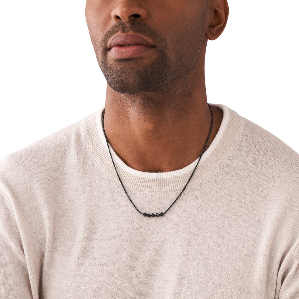Emporio Armani Gunmetal And Stainless Steel Rondelle Chain - Image 5