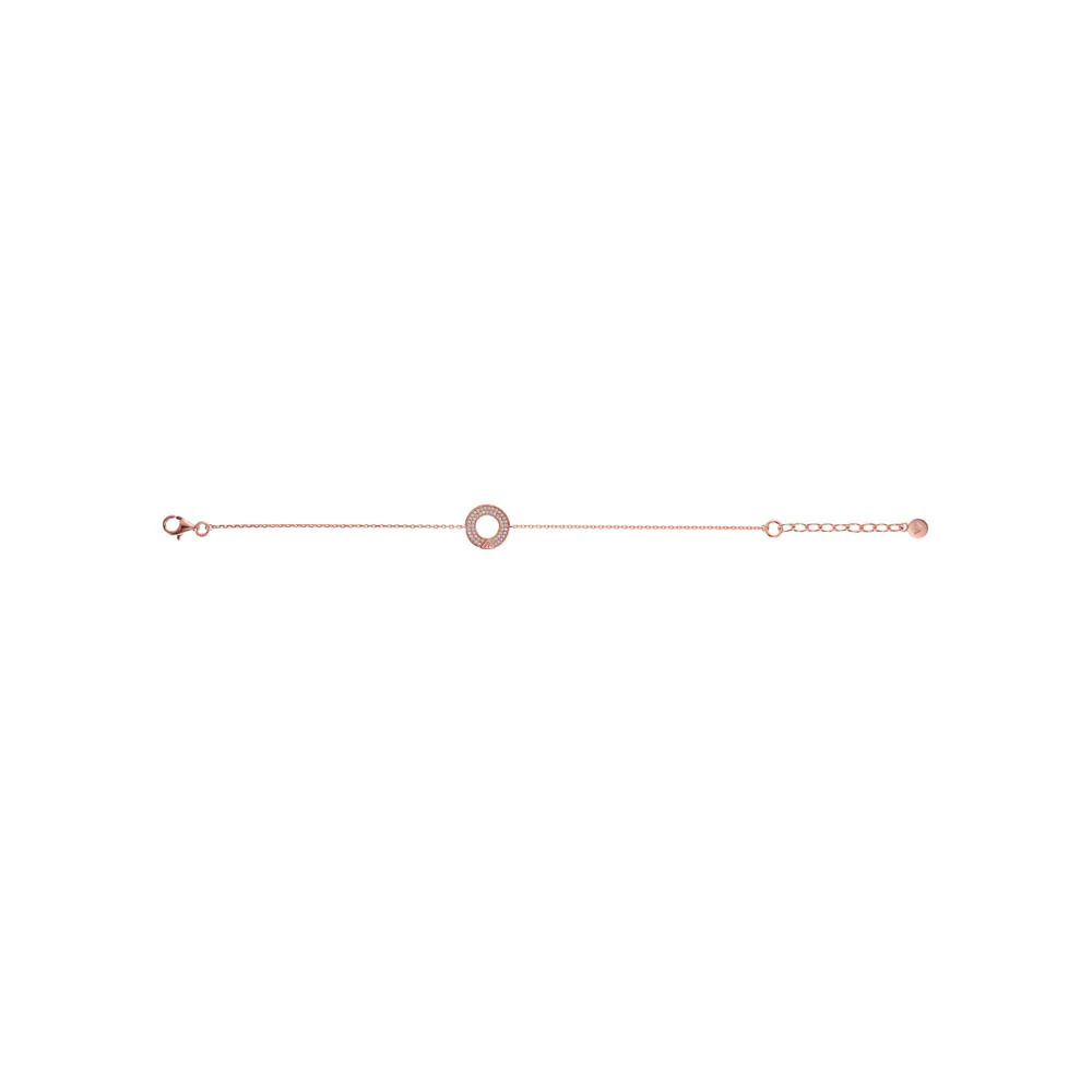Emporio Armani Rose Gold Plated Stainless Steel Key Basics CZ Bracelet - Image 4