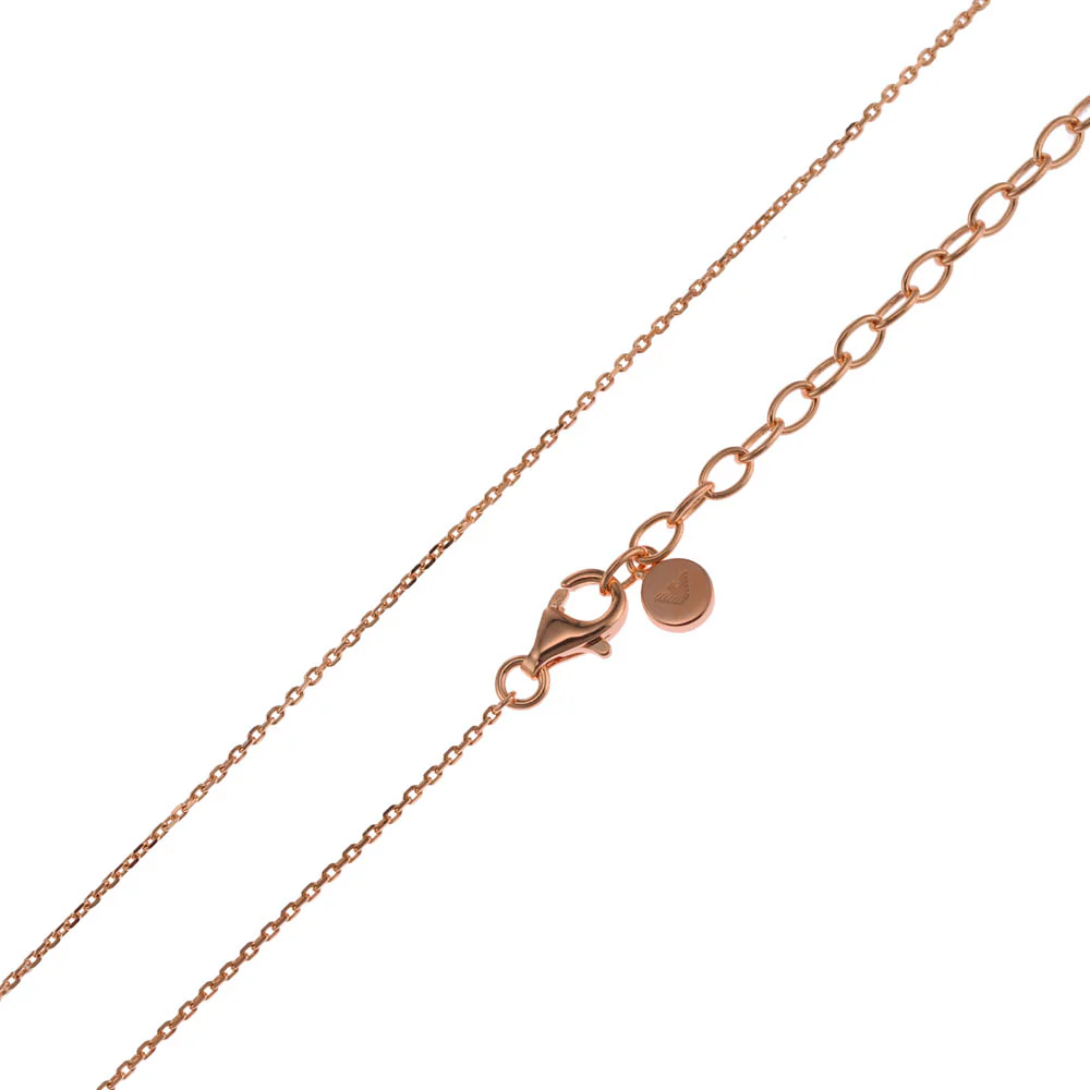 Emporio Armani Rose Gold Plated Sterling Silver Key Basics CZ Pendant On Chain - Image 4