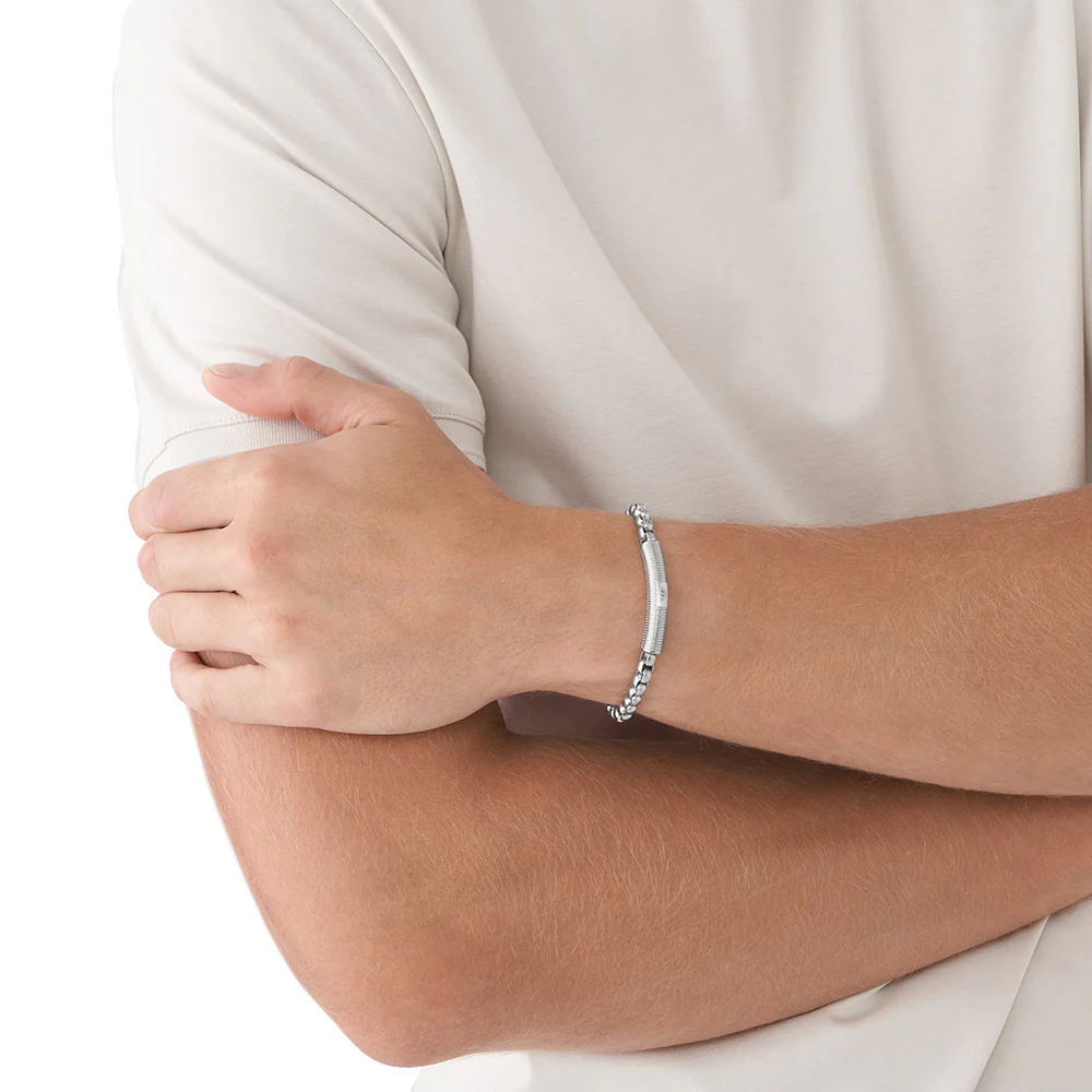 Emporio Armani Stainless Steel Black Marble Bracelet - Image 4
