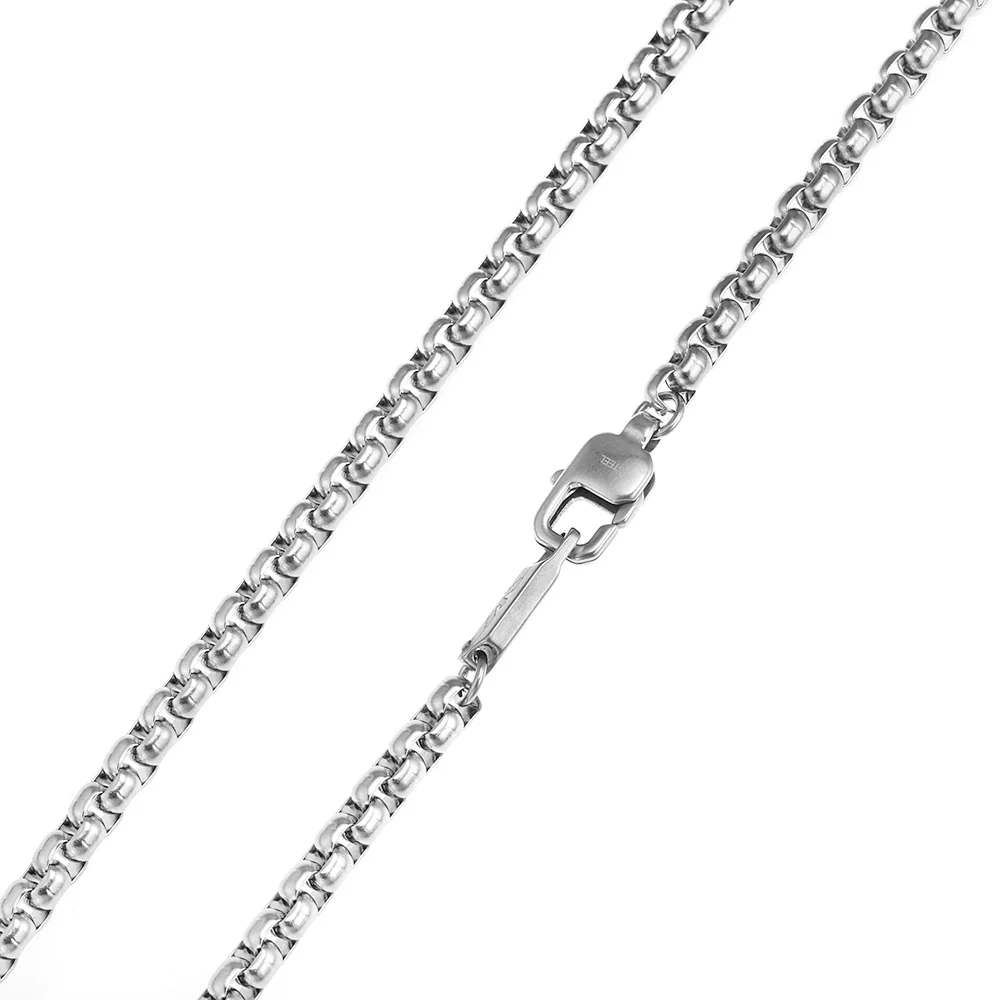 Emporio Armani Stainless Steel Black Marble Pendant On Chain - Image 4