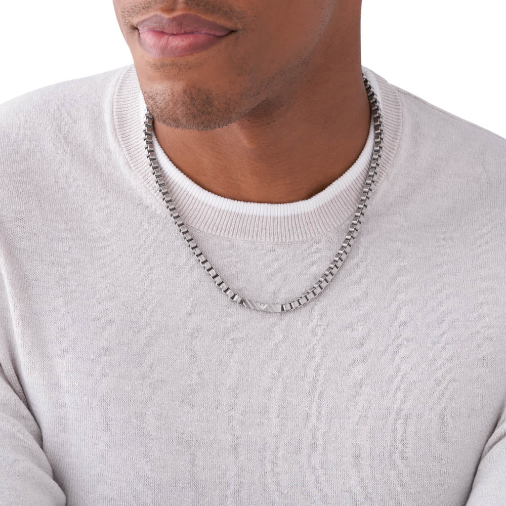Emporio Armani Stainless Steel ID Chain - Image 5