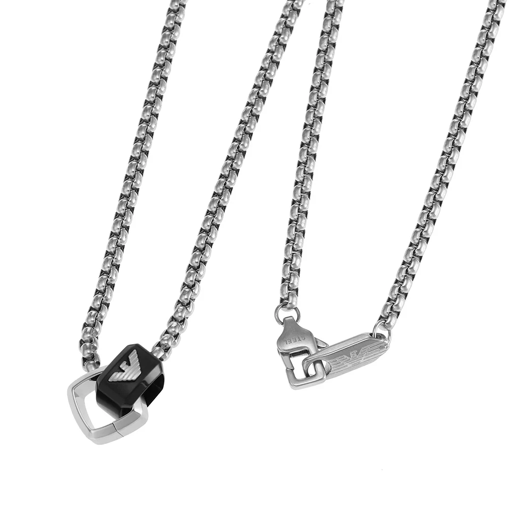 Emporio Armani Stainless Steel Key Basic Pendant With Chain - Image 2