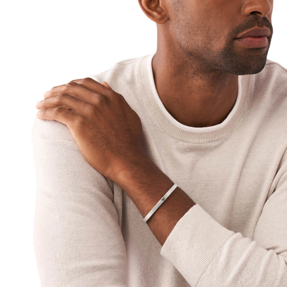 Emporio Armani Stainless Steel Key Basics Cuff Bracelet - Image 4