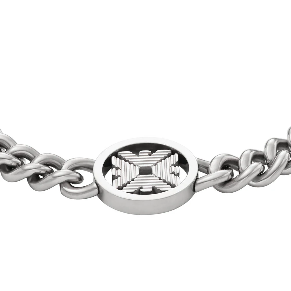 Emporio Armani Stainless Steel Logo Chain Bracelet - Image 2