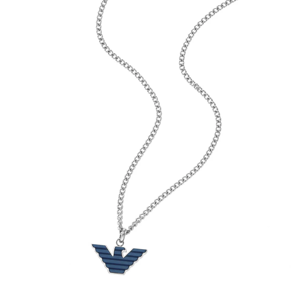 Emporio Armani Stainless Steel Logo Essential Pendant With Chain - Image 3