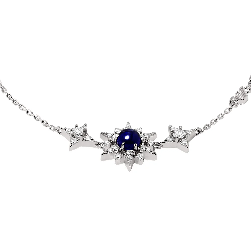 Emporio Armani Sterling Silver Starry Night Zirconia & Blue Stone Pave Bracelet - Image 2
