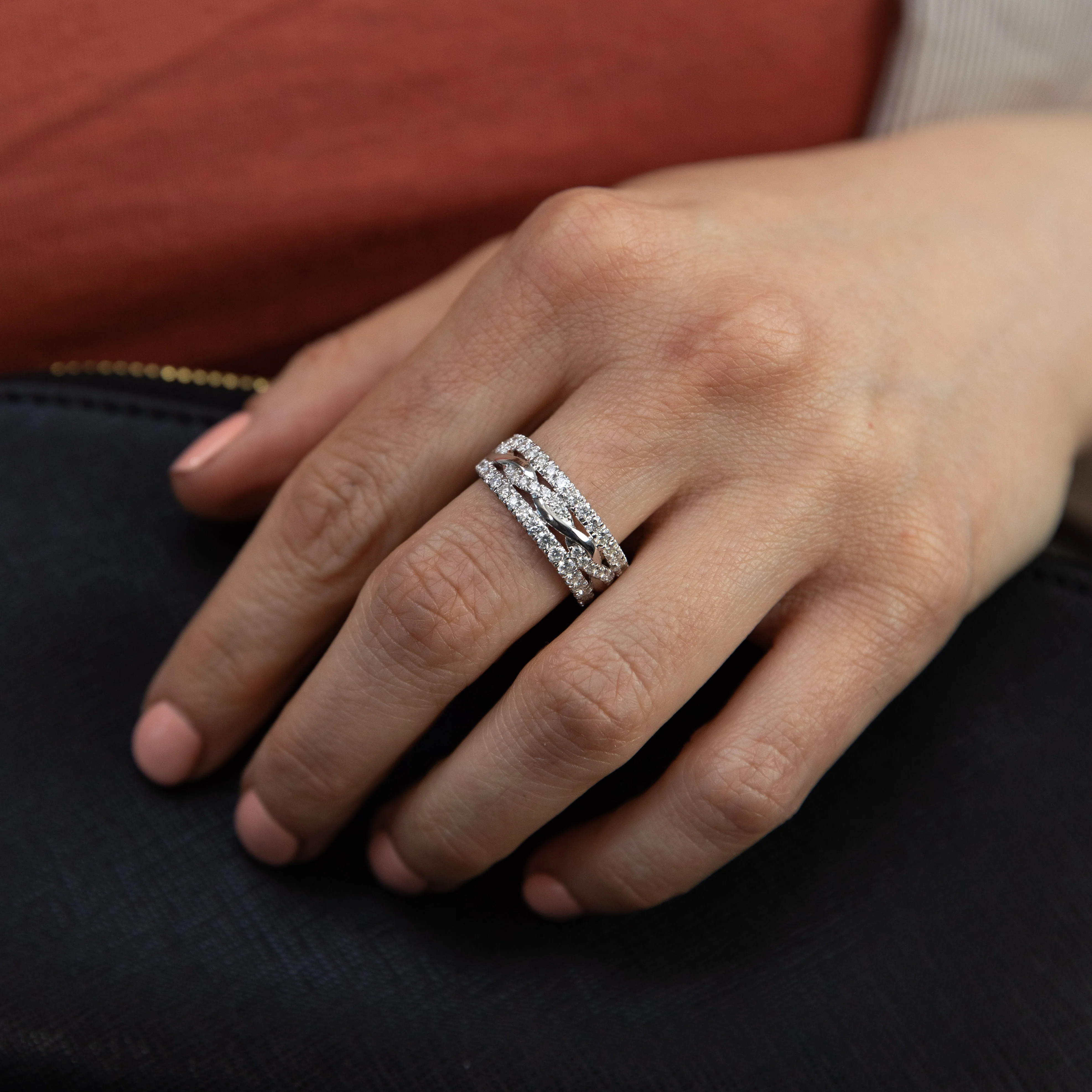 Flawless 1 Carat Dress Ring In 18ct White Gold "Willow" - Image 3