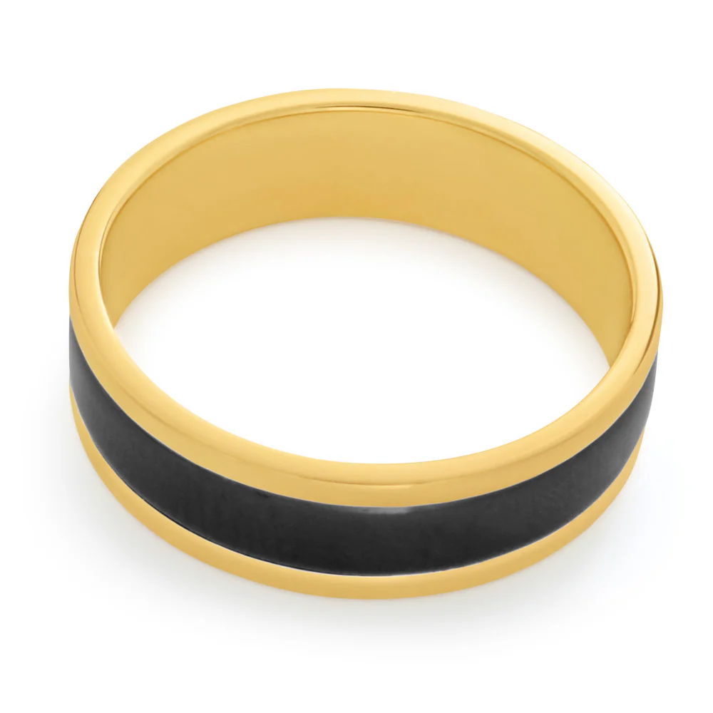 Flawless Cut 9ct Yellow Gold & Zirconium Ring - Image 2