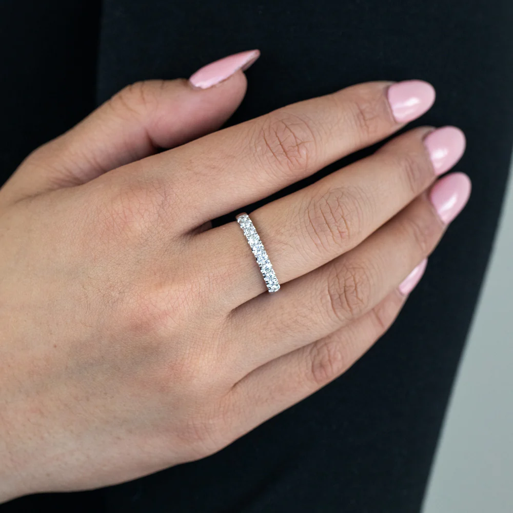 Flawless Cut Platinum 1/2 Carat Diamond Eternity Band - Image 5