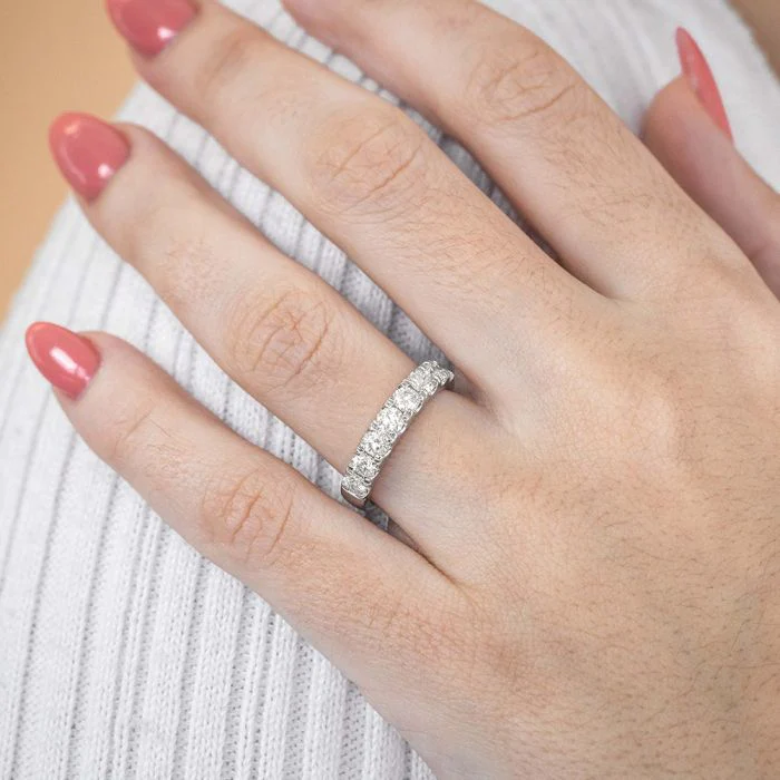 Flawless Cut Platinum 1 Carat Diamond Eternity Band - Image 3