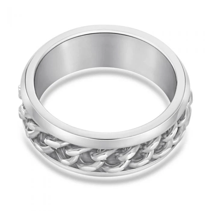 Forte Stainless Chain Link Steel Ring - Image 2