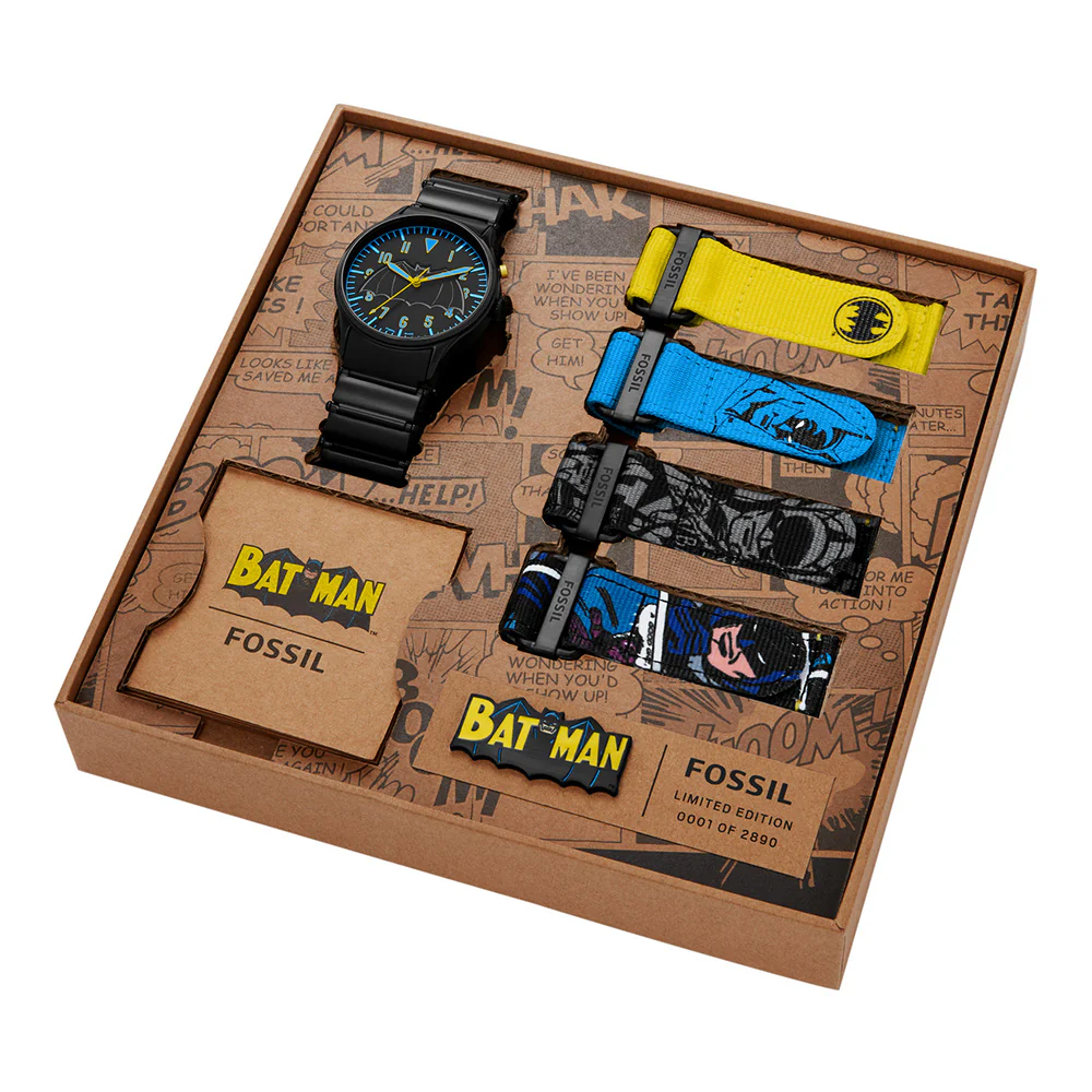Fossil Batman Heritage LED Black Stainless Steel Limited Edition Watch Set LE1129SET - Image 9