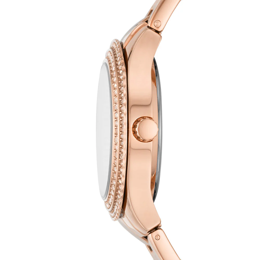 Fossil ES5136 Mini Stella Stone Set Rose Tone Watch - Image 3