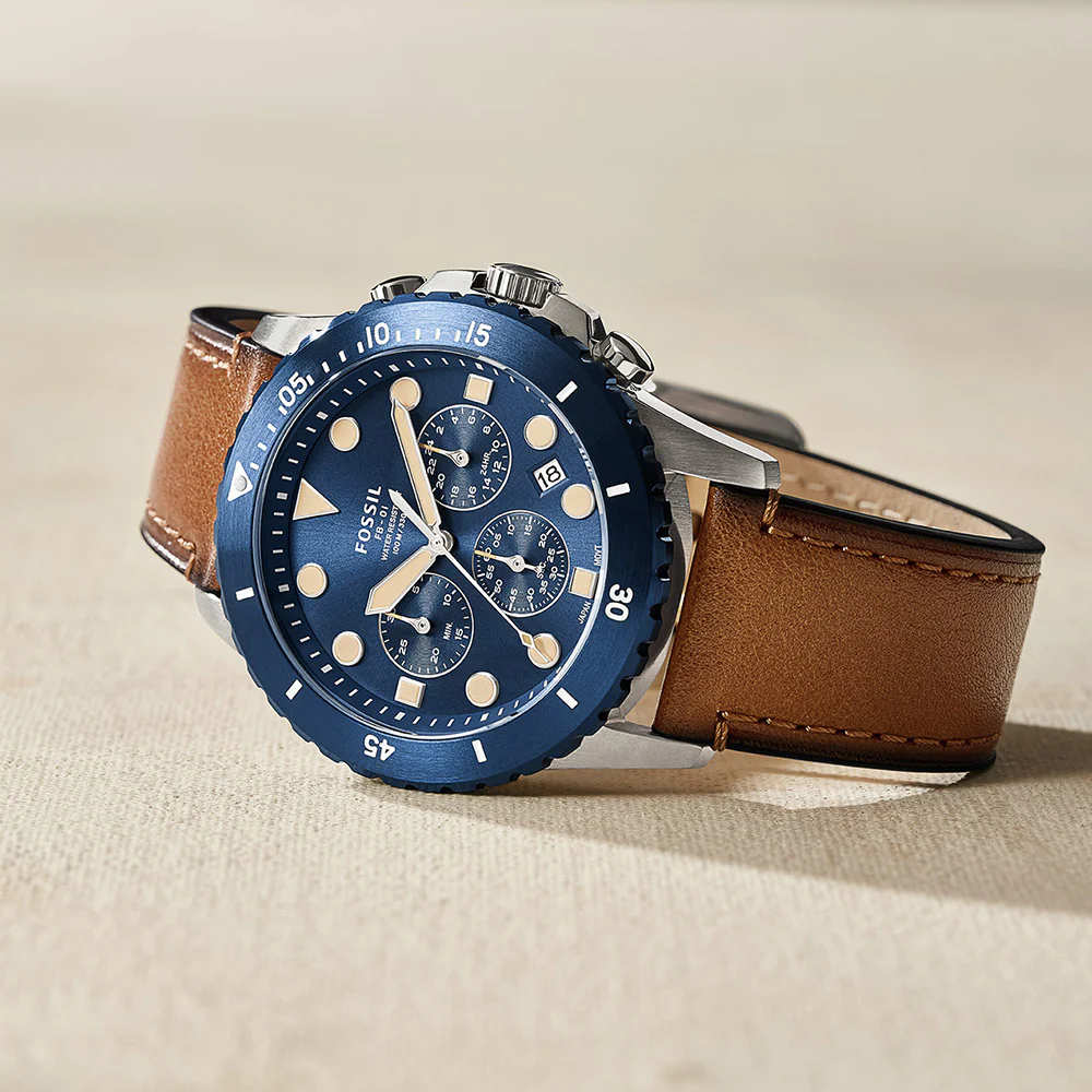 Fossil FS5914 FB-01 Brown Leather Mens Watch - Image 4