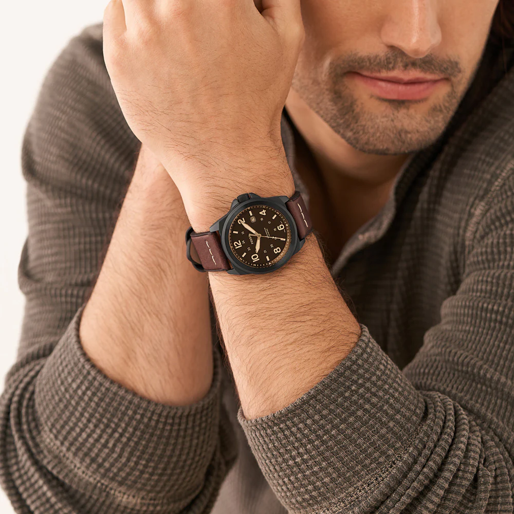 Fossil FS5938 Bronson Brown Leather Mens Watch - Image 4