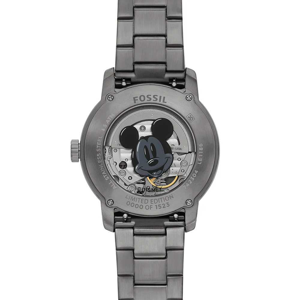 Fossil LE1186 Gunmetal Mickey Heritage Automatic 100th Disney Anniversary - Image 2