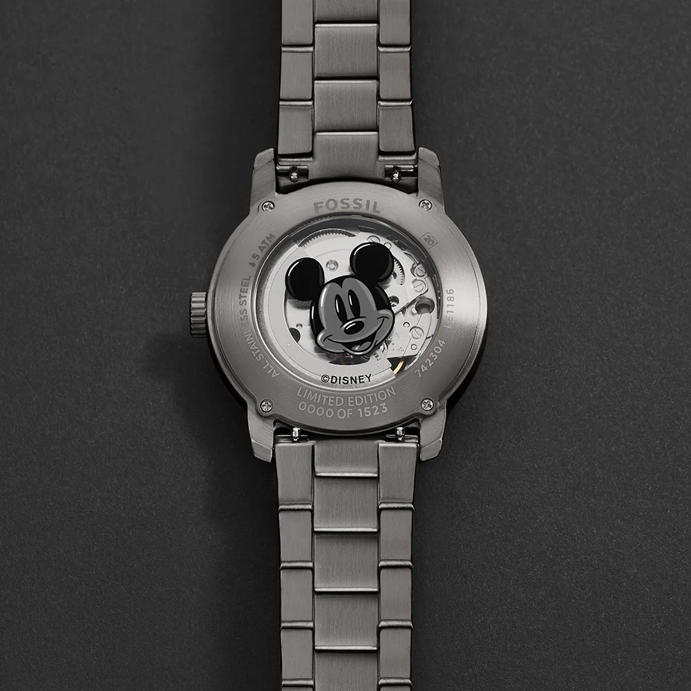 Fossil LE1186 Gunmetal Mickey Heritage Automatic 100th Disney Anniversary - Image 6