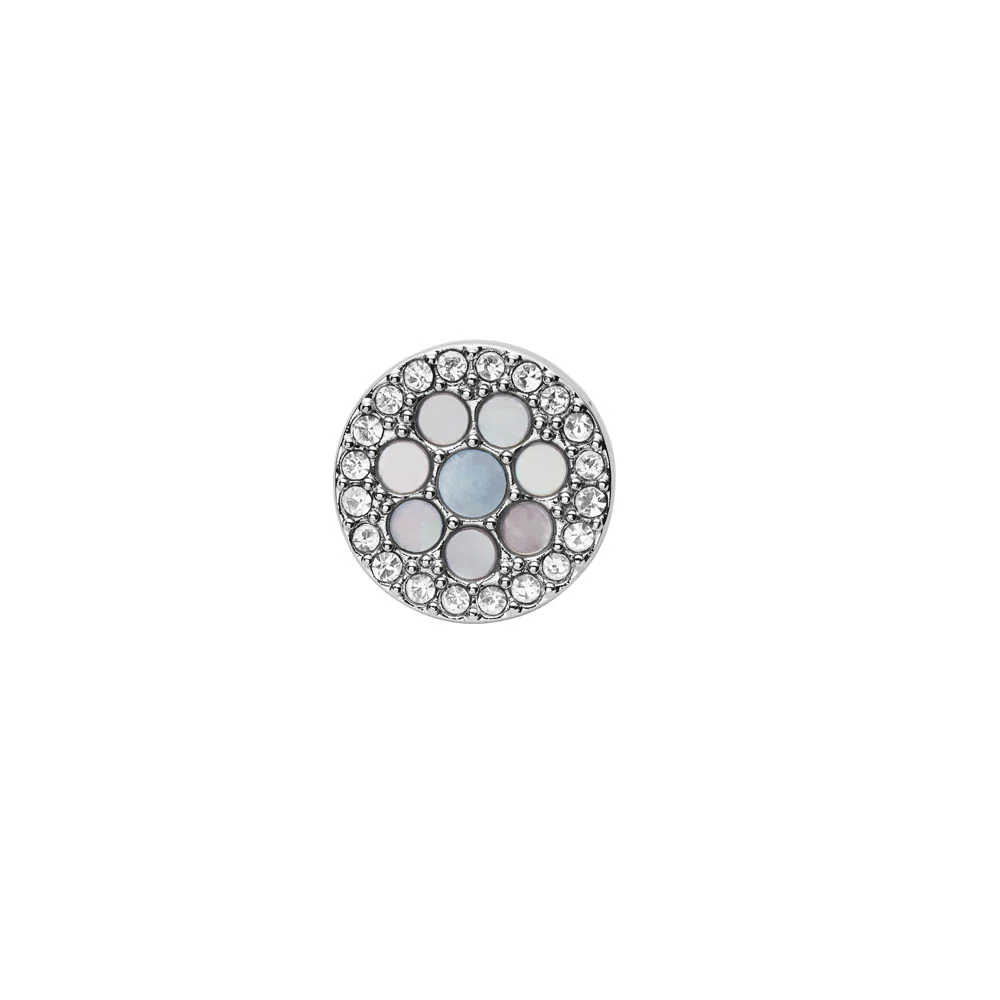 Fossil Silver Plated Stainless Steel Blue Mosaic Stud Earring - Image 2