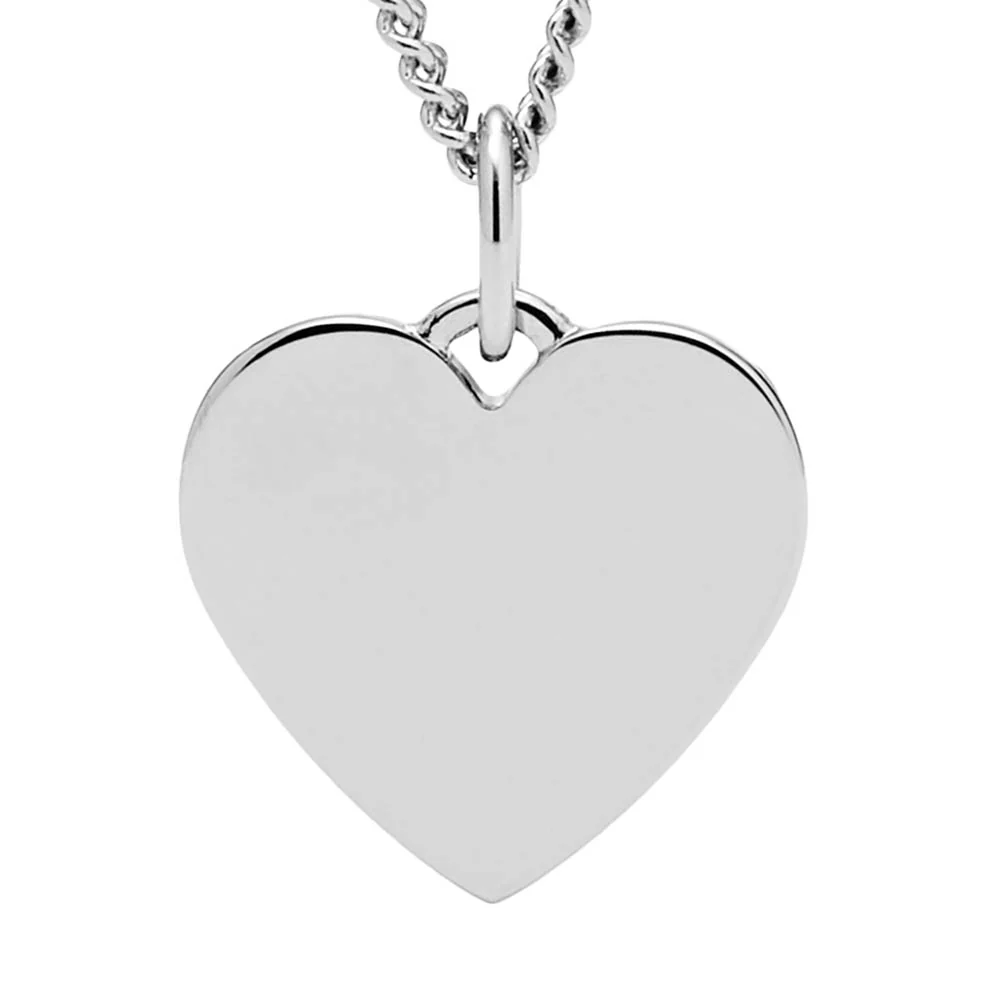 Fossil Silver Plated Stainless Steel Drew Heart Pendant with Chain - Image 2