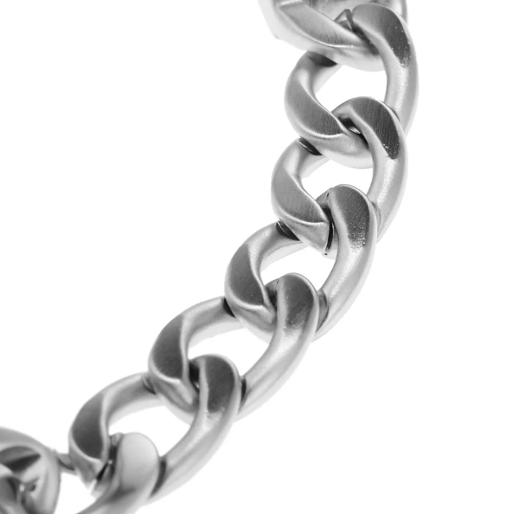 Fossil Stainless Steel Drew ID 22.4cm Bracelet - Image 2