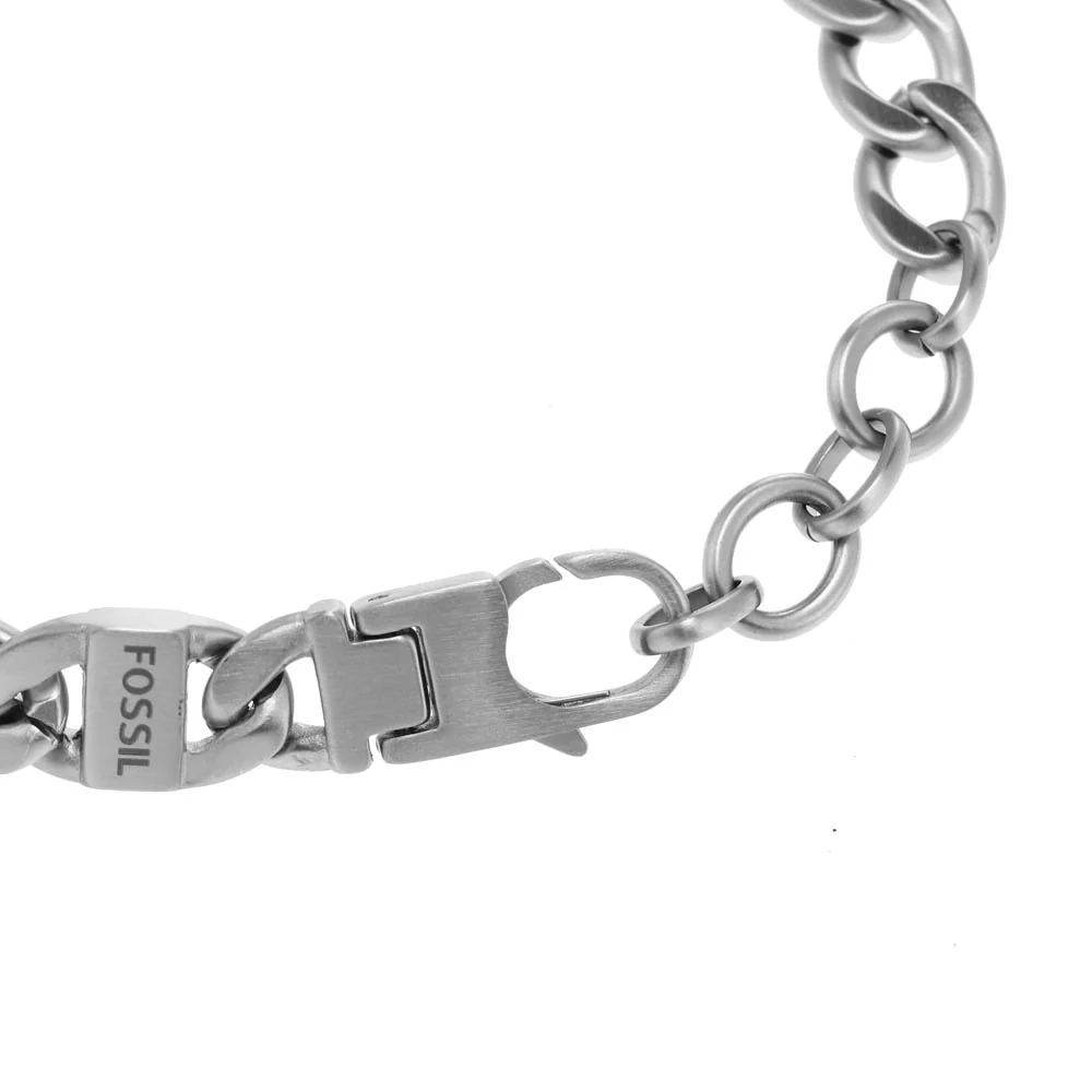 Fossil Stainless Steel Drew ID 22.4cm Bracelet - Image 3