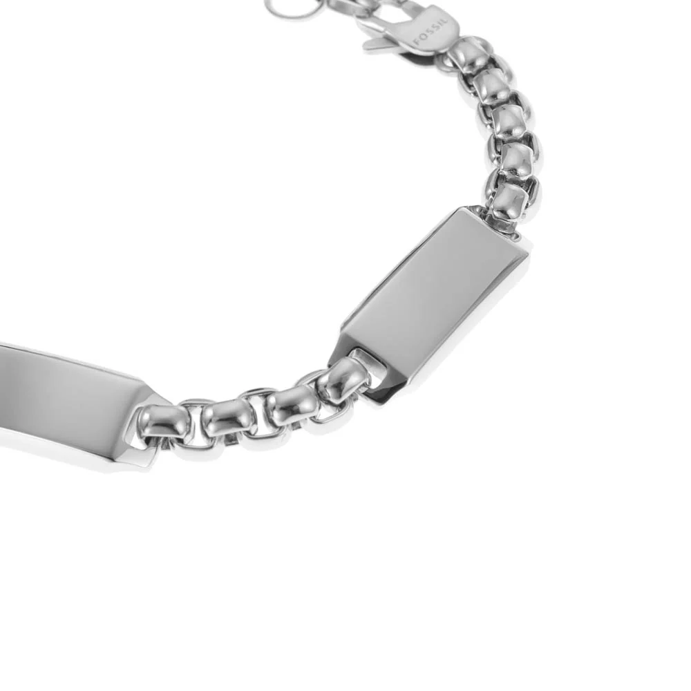 Fossil Stainless Steel Drew ID 22.5cm Bracelet - Image 2