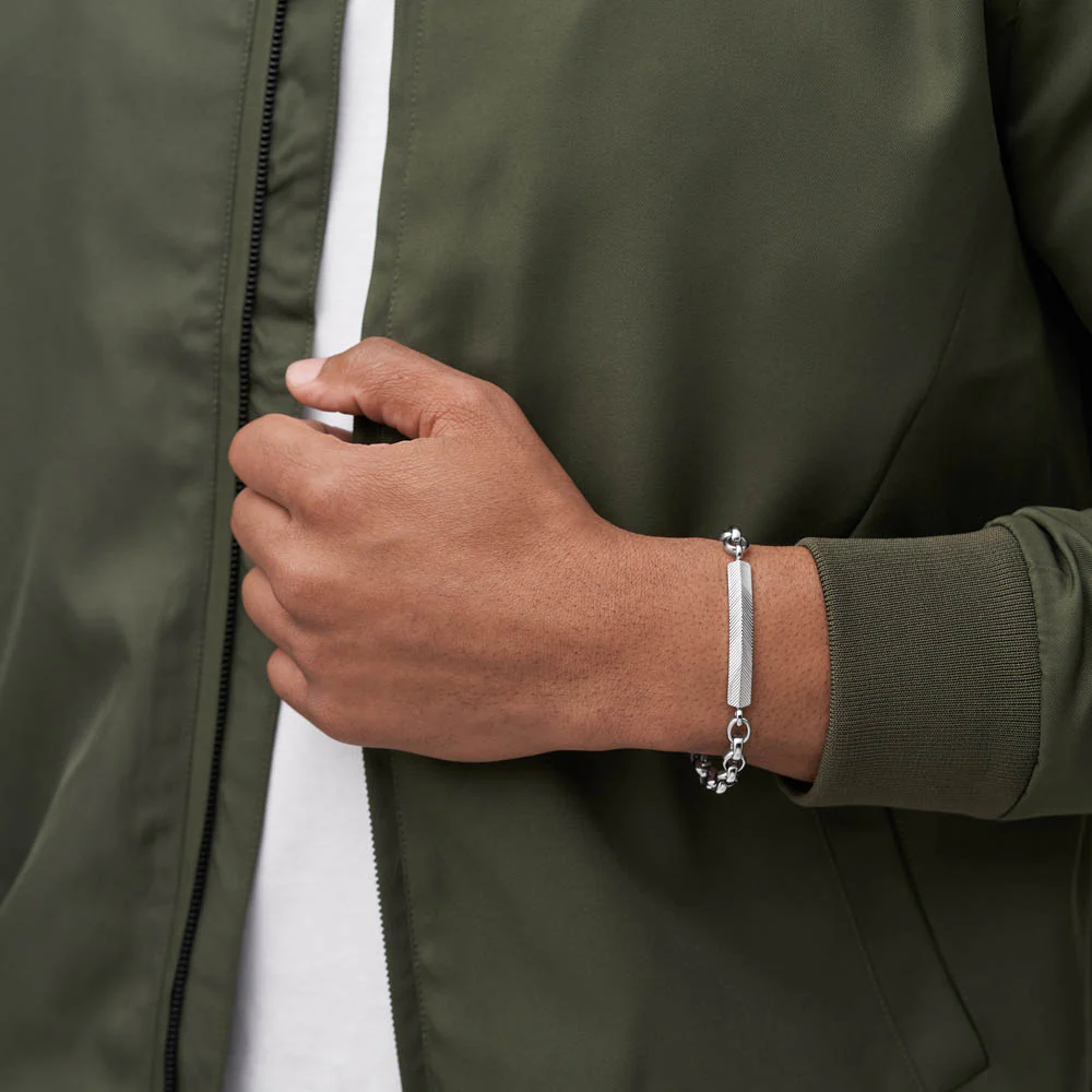 Fossil Stainless Steel Harlow Textured 22cm Bracelet - Image 11