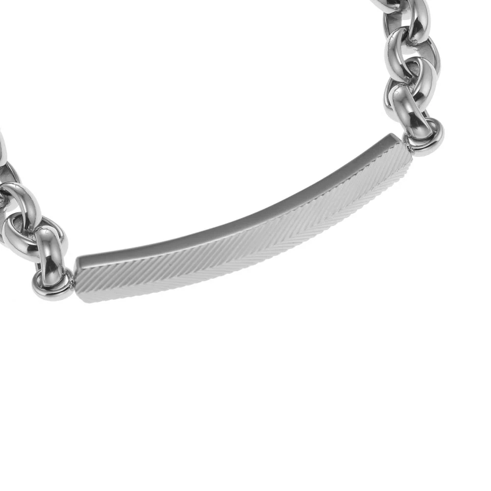 Fossil Stainless Steel Harlow Textured 22cm Bracelet - Image 2