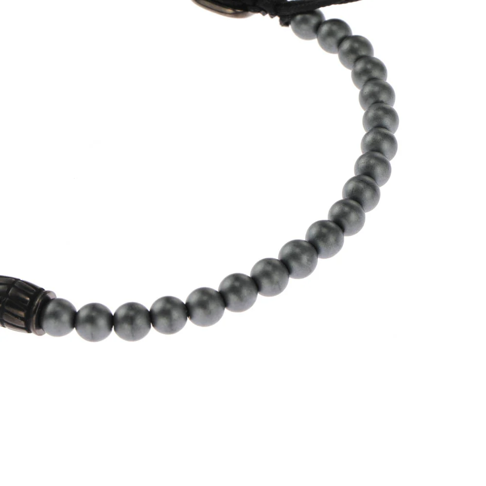 Fossil Stainless Steel Jewelry Hematite Beaded 25cm Bracelet - Image 2