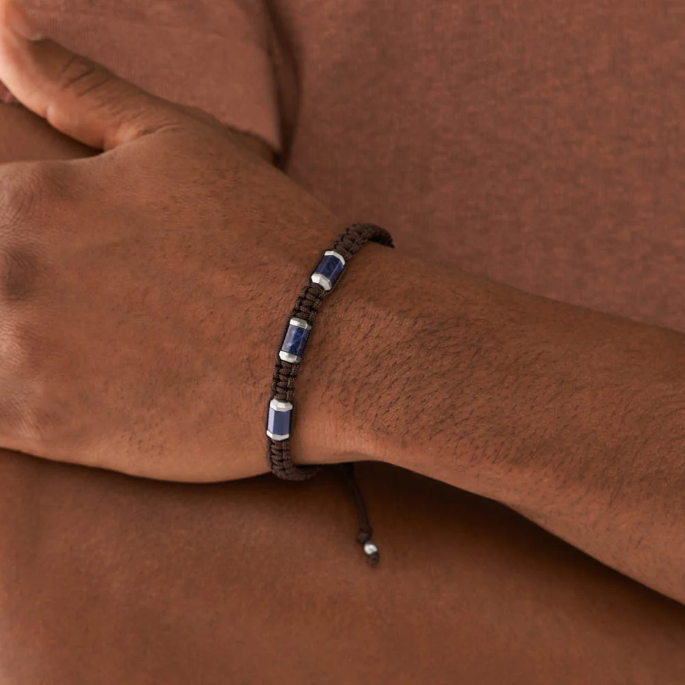 Fossil Stainless Steel Jewelry Threaded 25cm Bracelet - Image 5