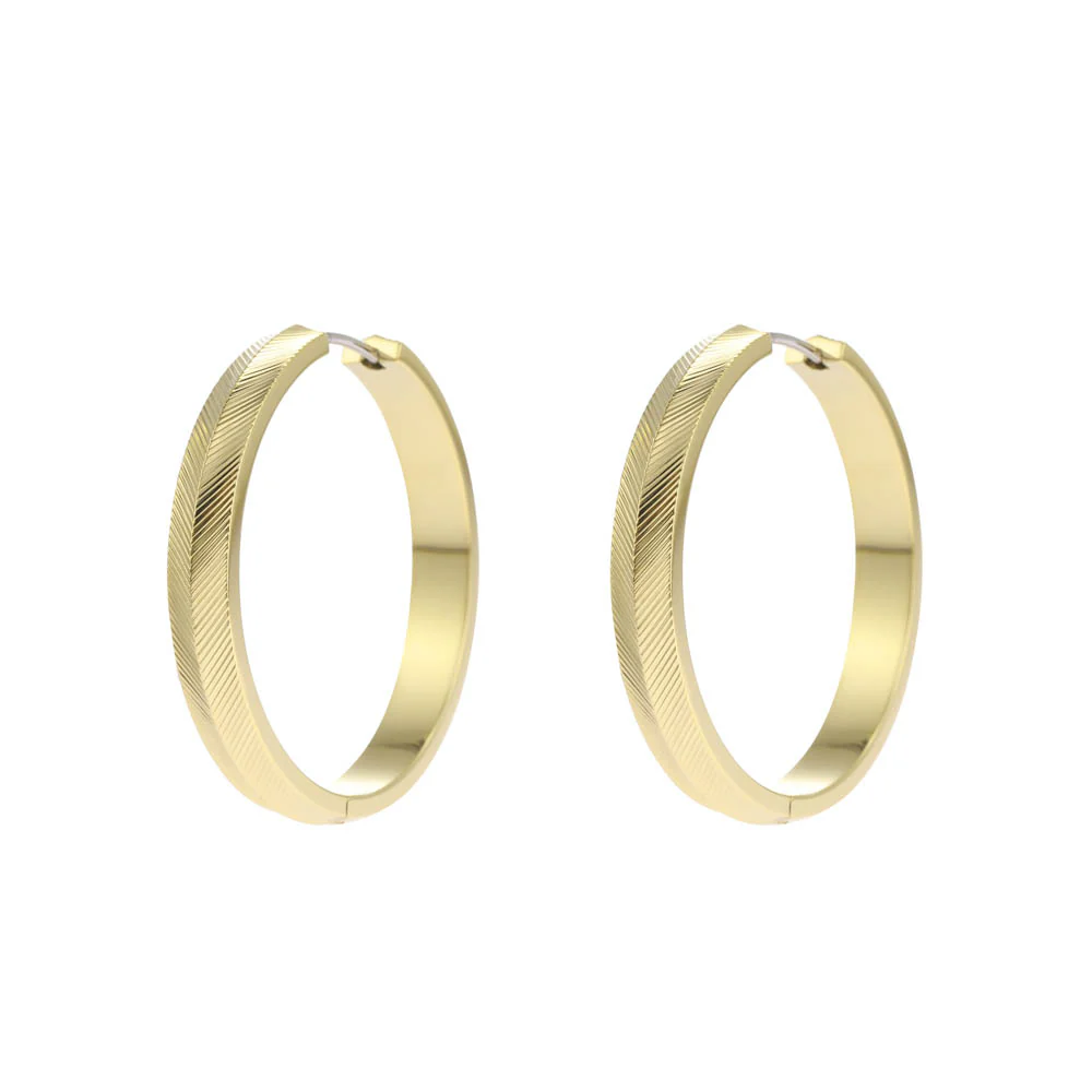 Fossil Yellow Gold Plated Stainless Steel  Harlow Earring - Image 3