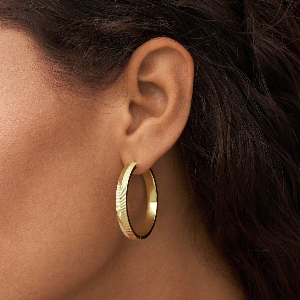 Fossil Yellow Gold Plated Stainless Steel  Harlow Earring - Image 4