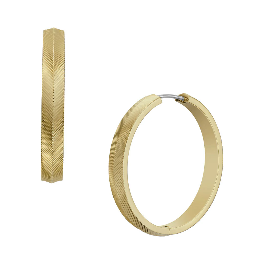 Fossil Yellow Gold Plated Stainless Steel  Harlow Earring - Image 7