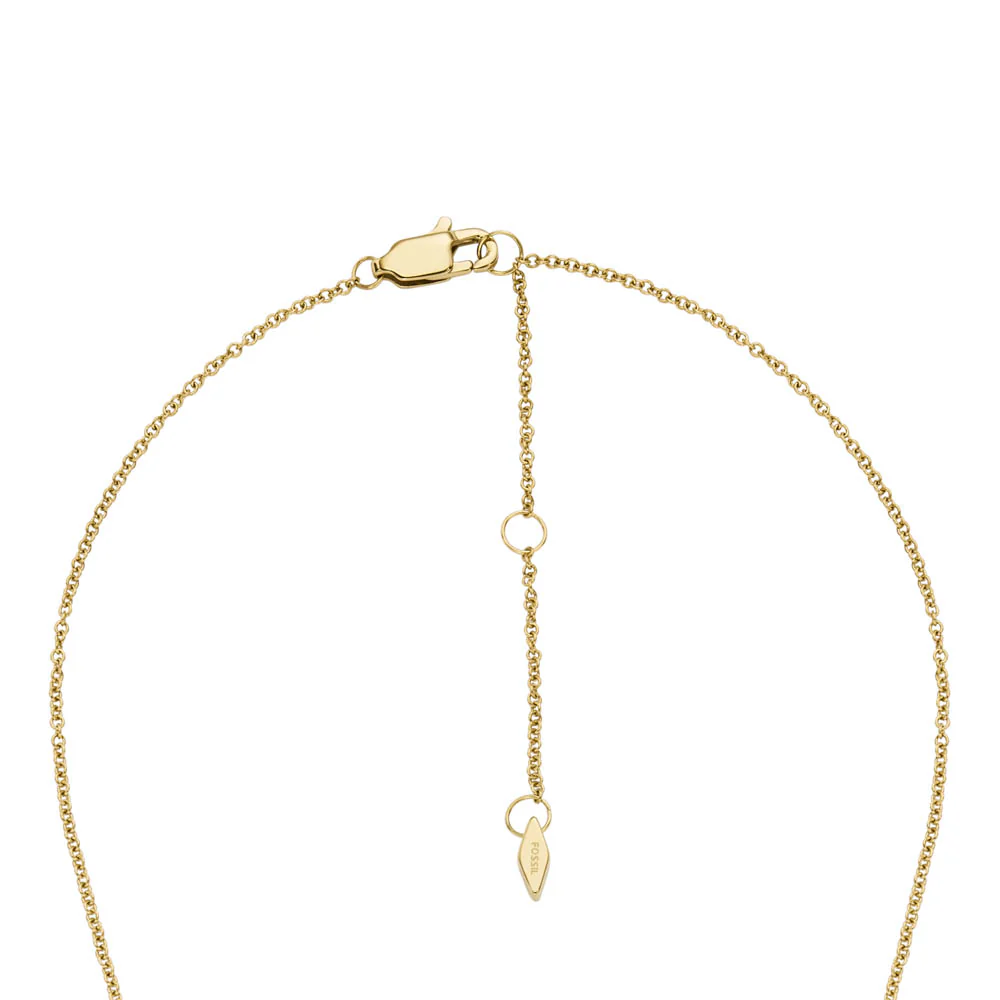 Fossil Yellow Gold Plated Stainless Steel  Harlow Pendant with Chain - Image 10
