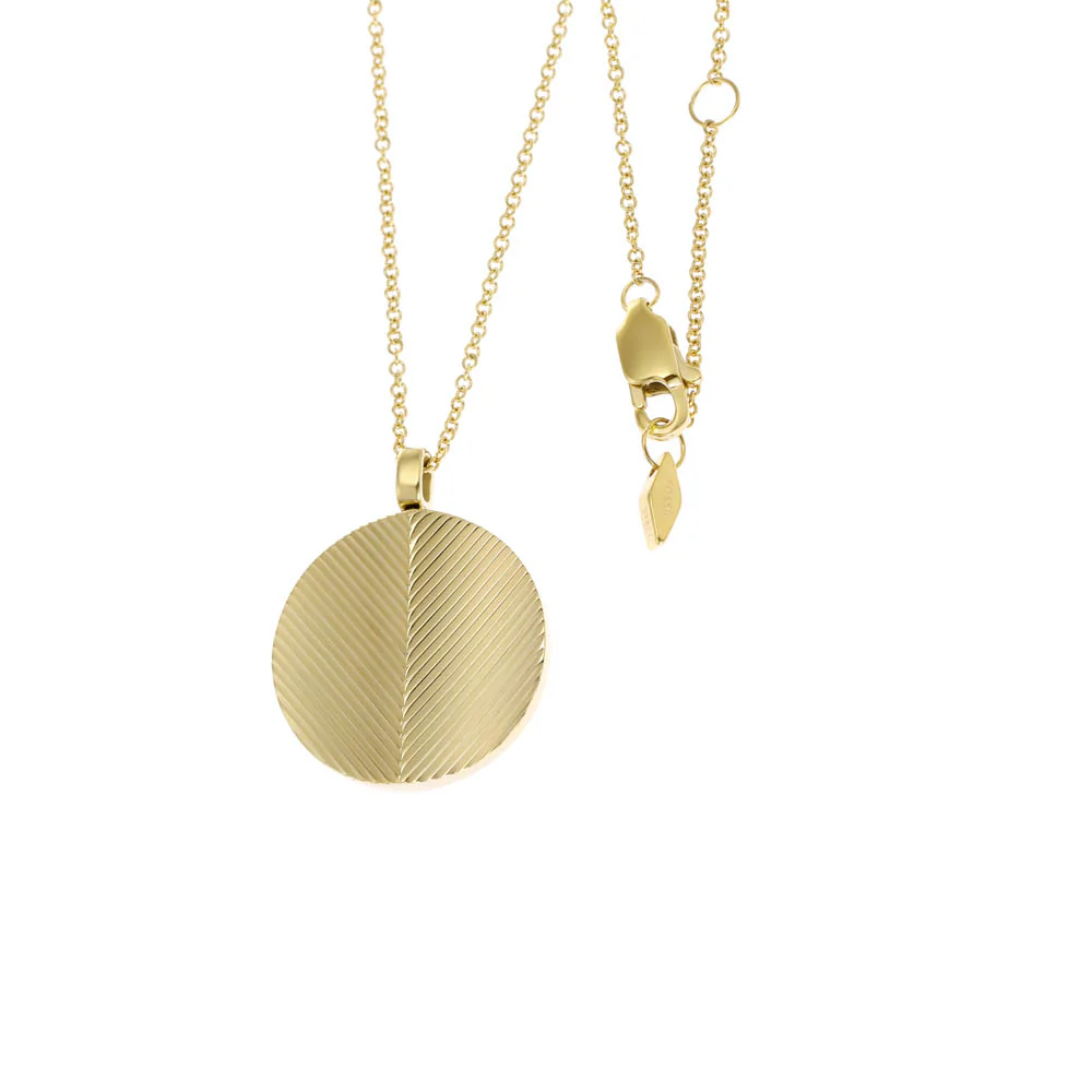 Fossil Yellow Gold Plated Stainless Steel  Harlow Pendant with Chain - Image 2