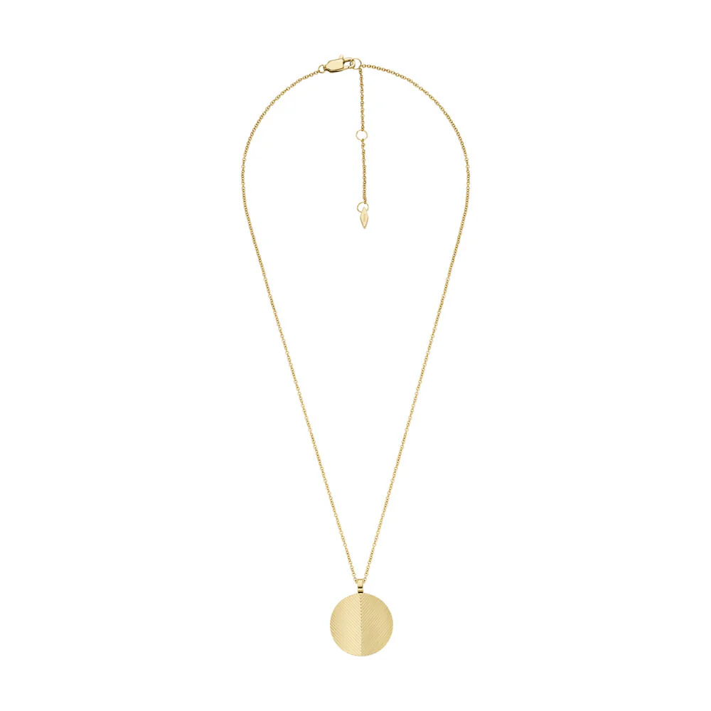Fossil Yellow Gold Plated Stainless Steel  Harlow Pendant with Chain - Image 7