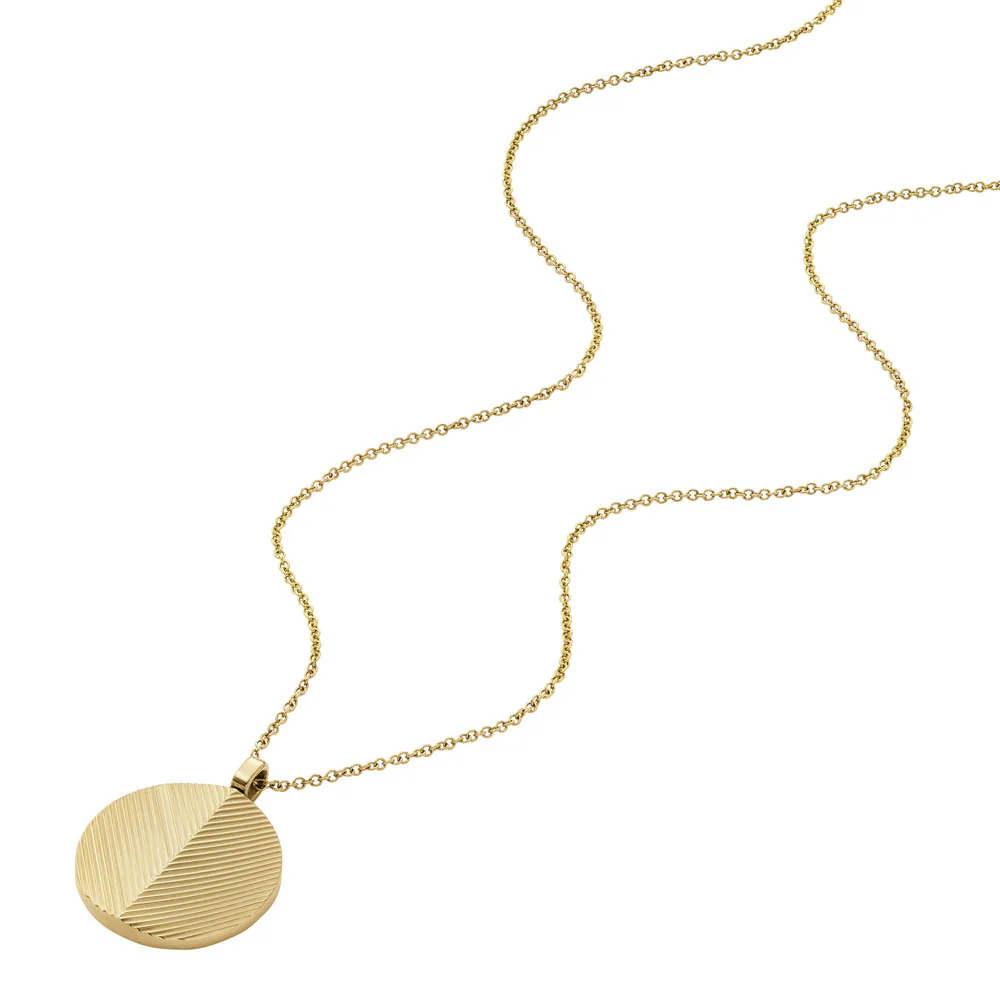 Fossil Yellow Gold Plated Stainless Steel  Harlow Pendant with Chain - Image 8