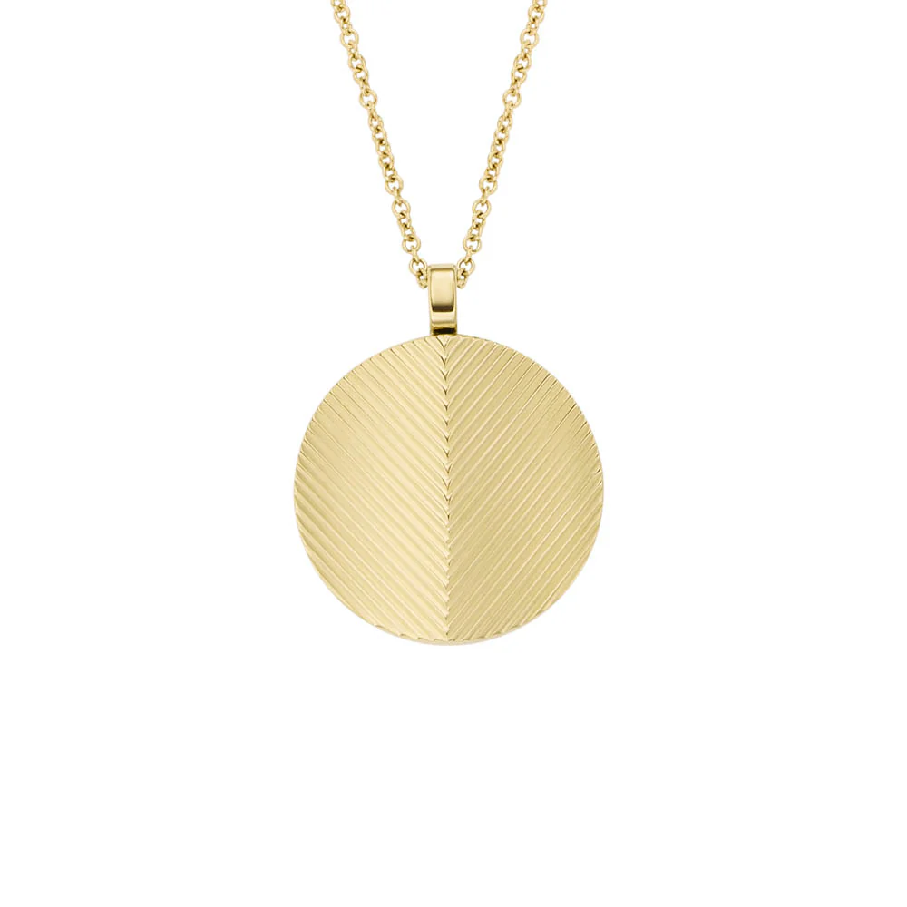 Fossil Yellow Gold Plated Stainless Steel  Harlow Pendant with Chain - Image 9