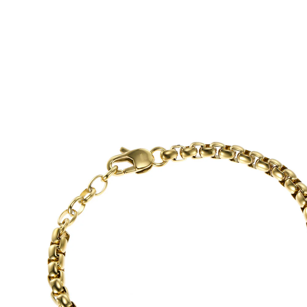 Fossil Yellow Gold Plated Stainless Steel Jewelry 20+2cm Bracelet - Image 3