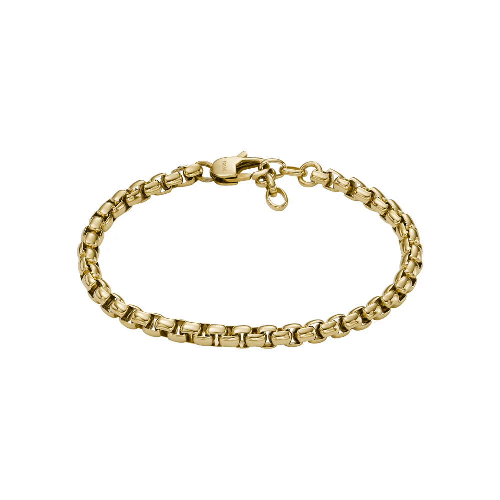 Fossil Yellow Gold Plated Stainless Steel Jewelry 20+2cm Bracelet - Image 7