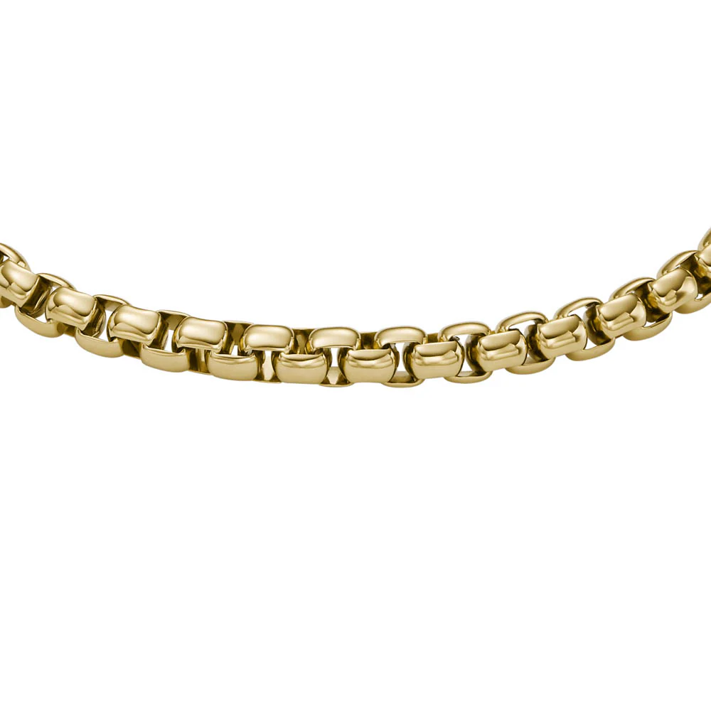 Fossil Yellow Gold Plated Stainless Steel Jewelry 20+2cm Bracelet - Image 8