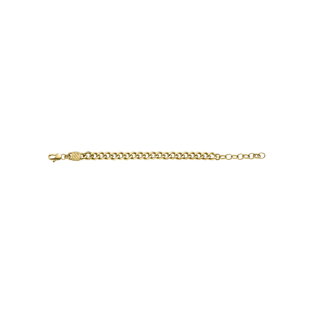 Fossil Yellow Gold Plated Stainless Steel Jewelry Bold 16.5+5cm Bracelet - Image 5