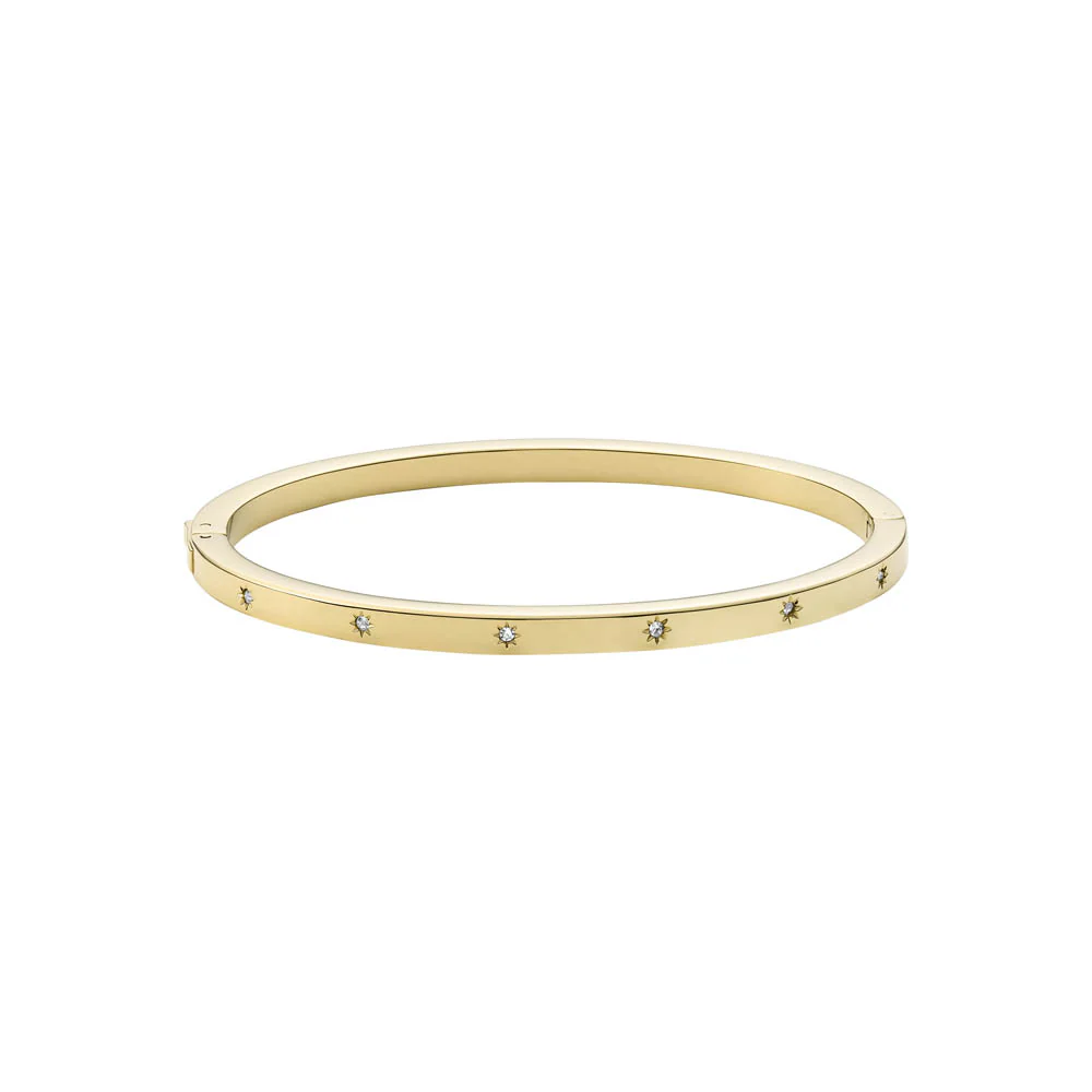 Fossil Yellow Gold Plated Stainless Steel Sadie  Cuff Bangle - Image 2