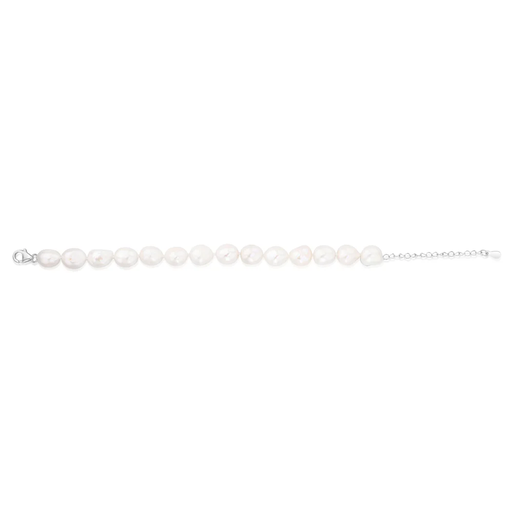 Freshwater Baroque White Pearl in Sterling Silver - Image 2