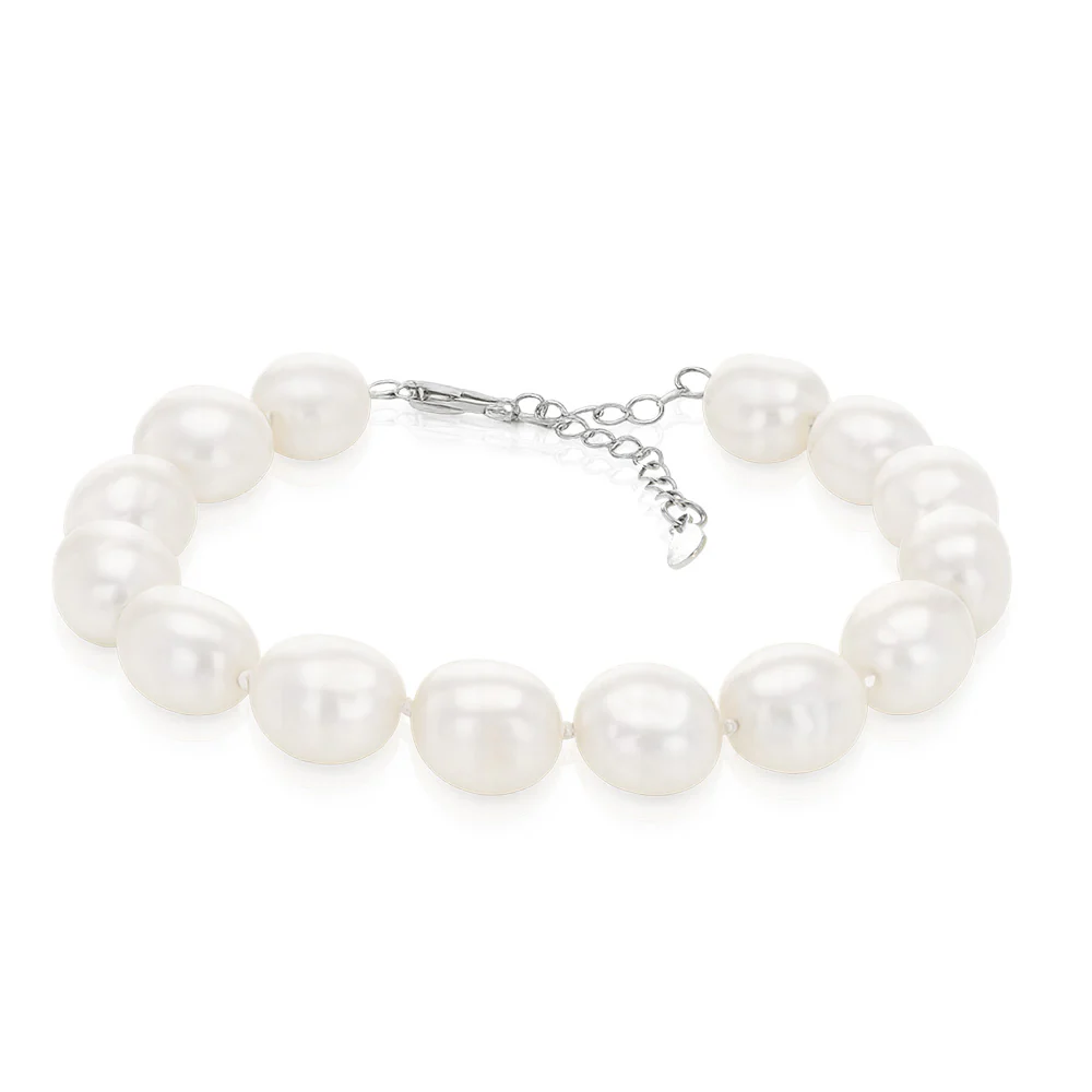 Freshwater Baroque White Pearl in Sterling Silver - Image 3