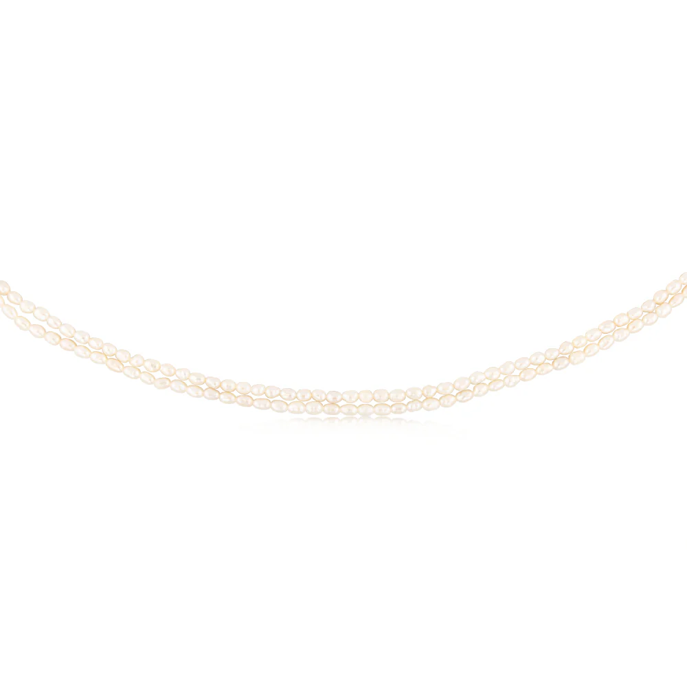 Freshwater Pearl Necklace 43cm with Sterling Silver Clasp - Image 2