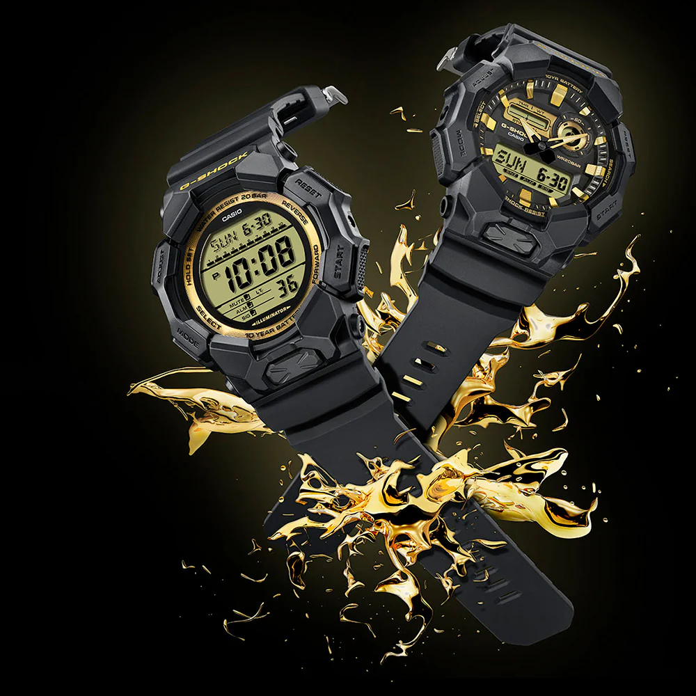 G-Shock Black & Gold GD010GB-1A9 Digital - Image 3